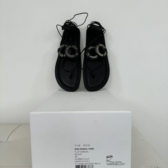 BRAND NEW THE ROW RING SANDAL BLACK - Picture 8 of 11